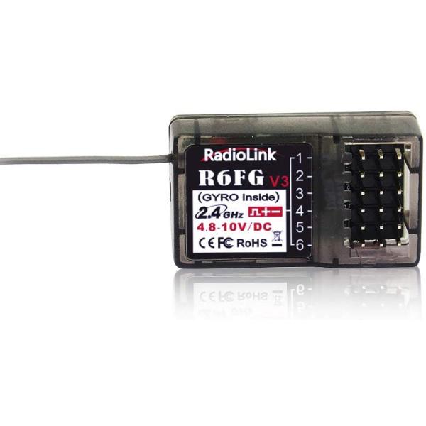 Radiolink R6FG 6CH RC ジャイロ内蔵受信機 2.4G HVサーボ対応 対応
