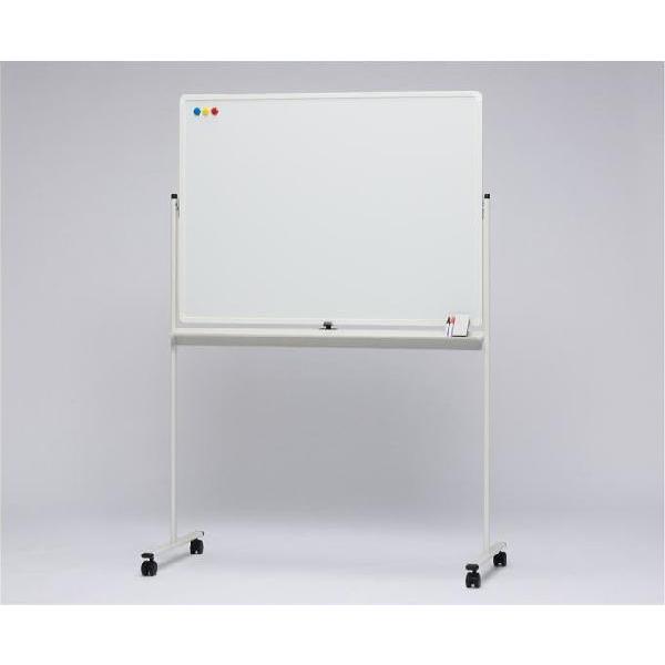 日本製 移動式ホワイトボード（キャスター脚付き）900×1200 ホワイト脚