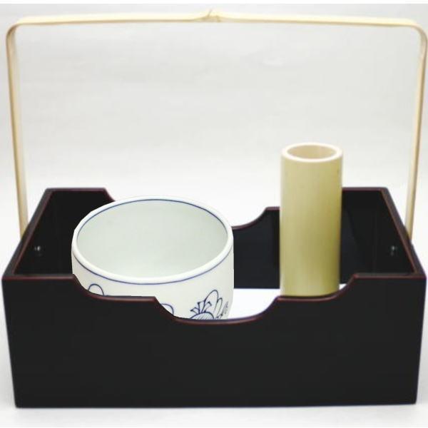 茶道具 煙草盆セット 莨盆セット 竹手付煙草盆3点セット 煙草盆 長四方