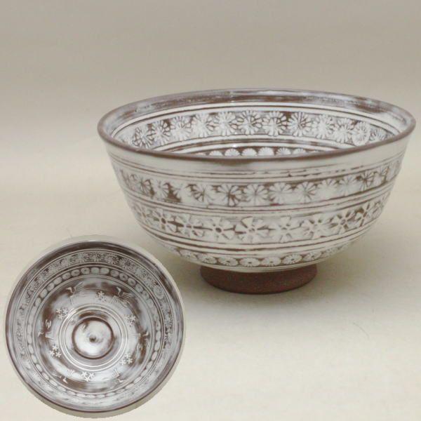 三島唐津 抹茶茶碗 茶碗 茶道具 抹茶碗 骨董 共箱 三島唐津 抹茶茶碗