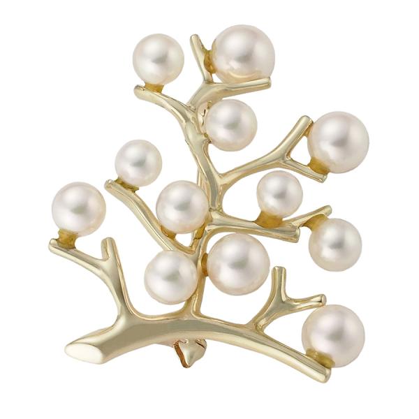 ミキモト パール 幸福の木 ブローチ K14YG : インペリアル - 通販