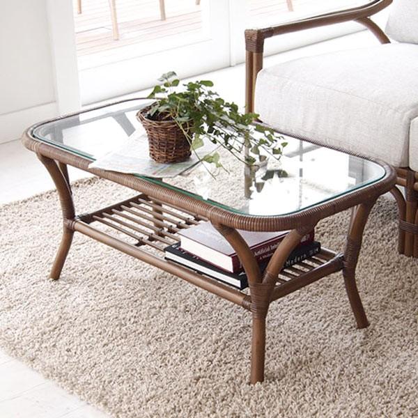 限定値下げ ヴィンテージ ラタン ガラス テーブル 机 昭和レトロ 楕円