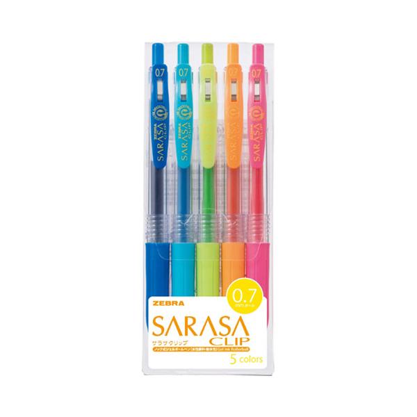 ゼブラ ジェルボールペン サラサクリップ0.7 5色セットA JJB15-5CA