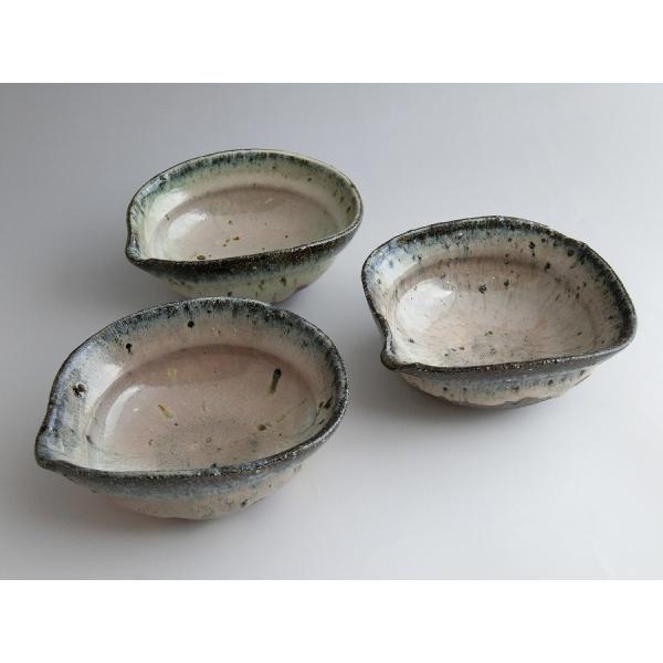 中川自然坊 【 粉引唐津 片口向付 】 五客 茶道具 懐石道具 共箱