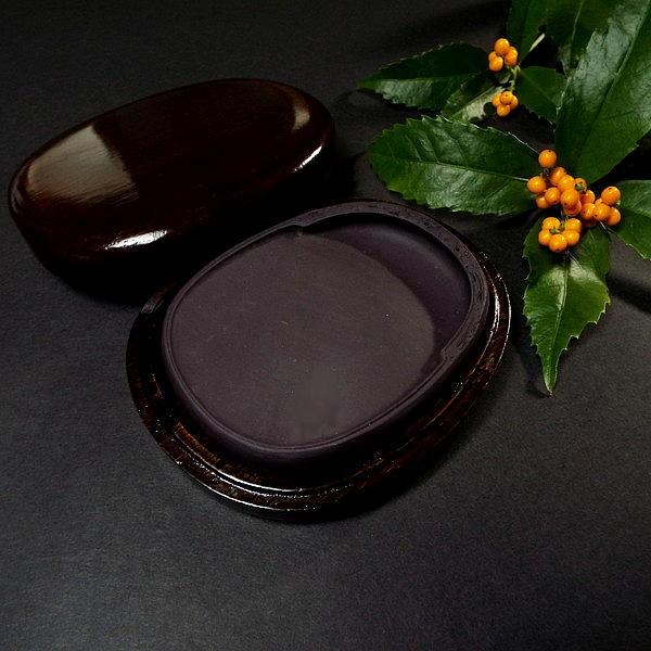 書道硯 歙州硯『三足月池硯』楕円型 5吋｜書道 書道