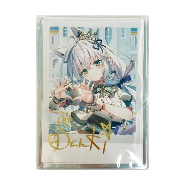 ホロライブ 夏の推し活フブちゃんフェア 箔押し複製サイン入り 特典