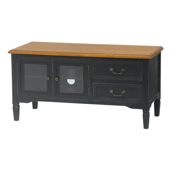 テレビ台 ローボード アンティーク調 BROCANTE ブラック 幅90cm