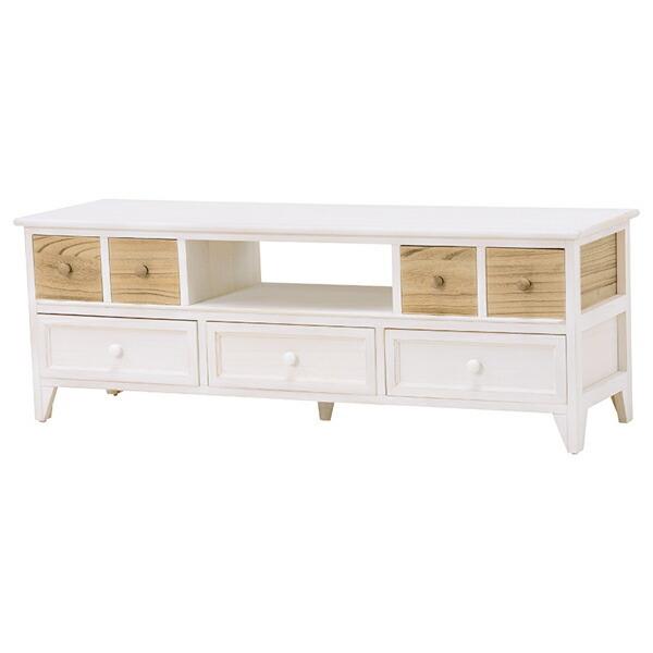 テレビ台 テレビボード 幅75cm ホワイト 木製 引き出し 棚板付き