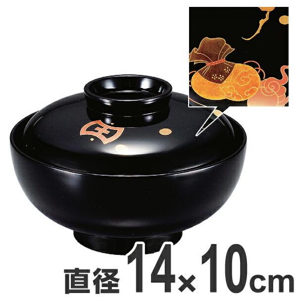 黒漆器 黒漆 内黒塗 漆器 吸物 懐石椀 煮物椀 10客 唐草柄
