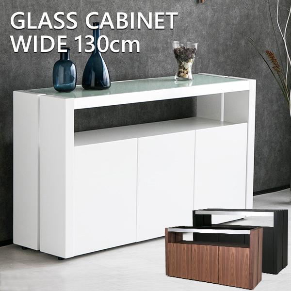 キャビネット サイドボード 木製 おしゃれ 白 鏡面仕上げ