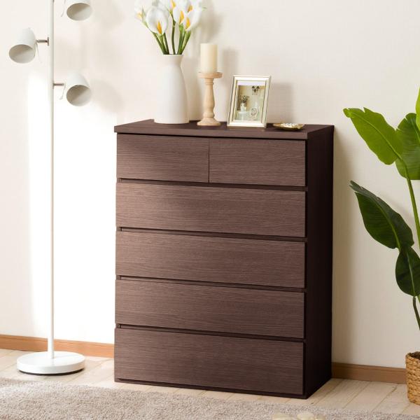 ニトリ（NITORI） チェスト コンパクト たんす (エレアK 80 DBR 5段