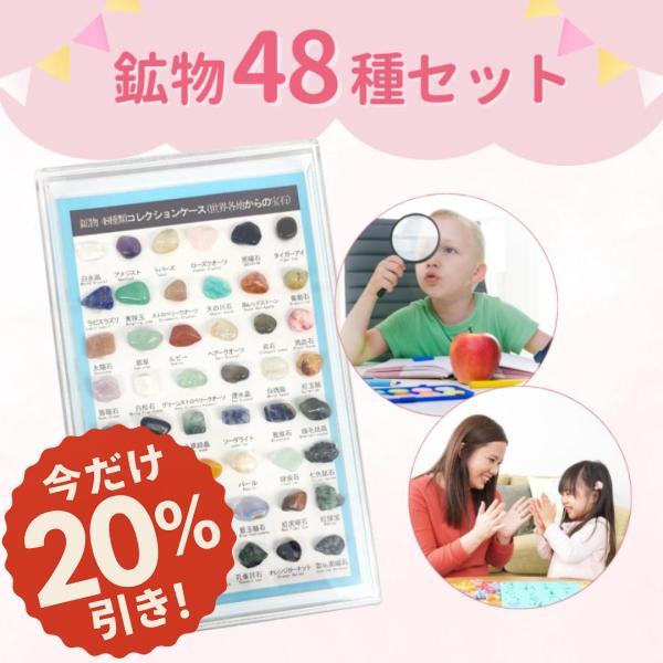 天然 岩石 鉱物 宝石 標本 鉱石 セット 図鑑 研究 自由研究 宿題 勉強