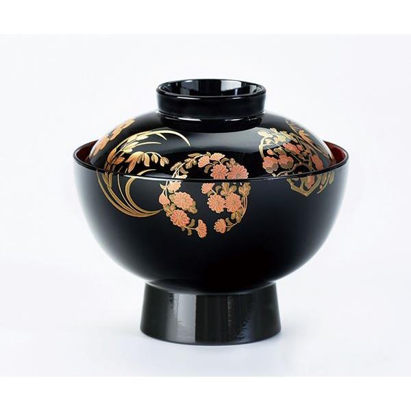 Amazon.co.jp: 高級漆器会津塗 汁椀5客セット 亀仙工房祥