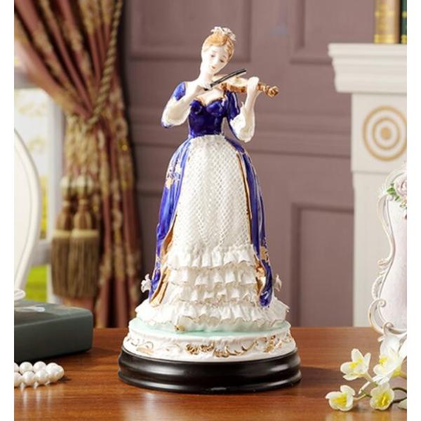 自宅保管品 アンティーク 陶磁器の人形ペア とても可愛らしいお人形