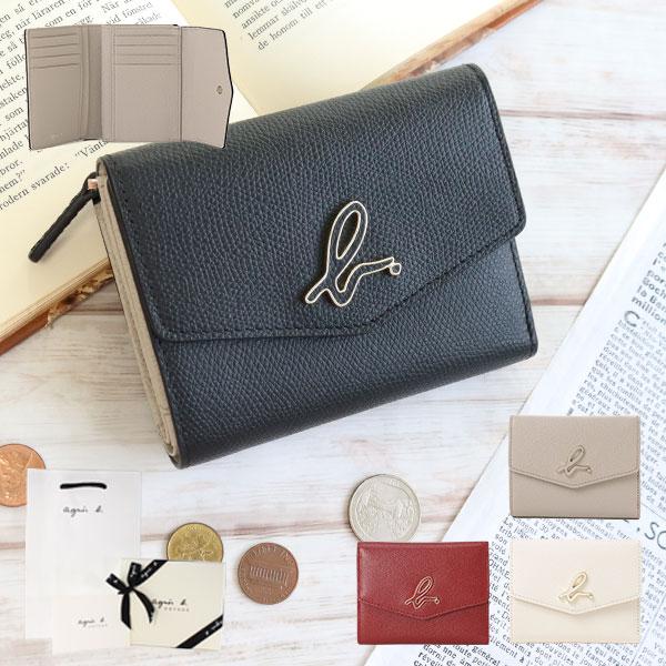 agnes b.（アニエスベー） 財布 折財布 三つ折り ロゴ agnesb.VOYAGE