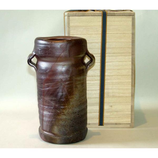 備前焼 花瓶 約11cm口径 備前焼 花瓶 約11cm口径 備前焼 花瓶」の人気