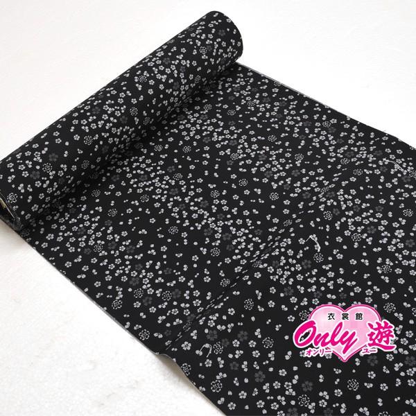 在庫処分品】長襦袢 /正絹/反物のみ/黒×桜/着物/BN9000 : 衣裳館