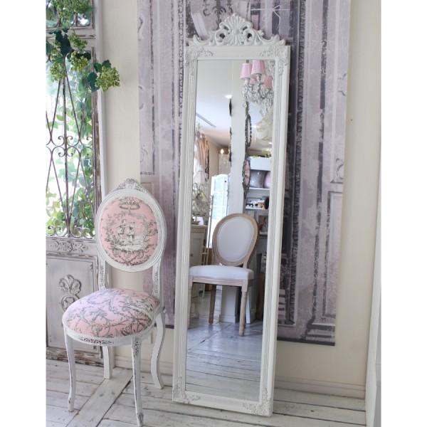 フランス製 アンティーク シャビーシック スタンドミラー ヴィンテージ