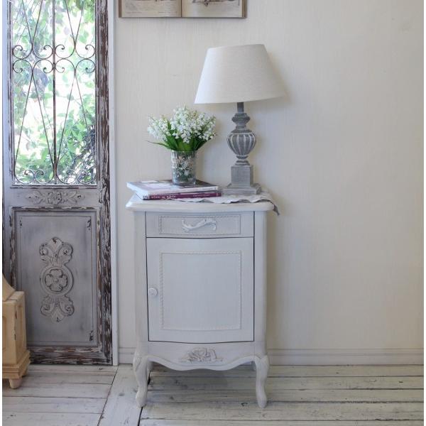 アンティーク サイドチェスト ブロカントシリーズ ホワイトゴールド