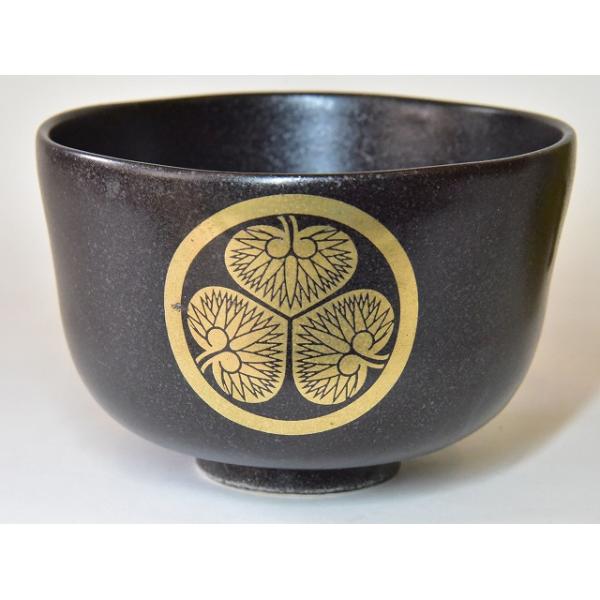 三葉葵紋入茶碗 萩焼 合わせ箱 MA264 三葉葵紋入茶碗 萩焼 合わせ箱