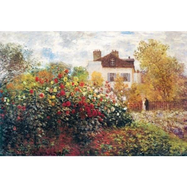 Amazon.co.jp: モネ・「アルジャントゥイユのモネの家(ダリアの咲く庭
