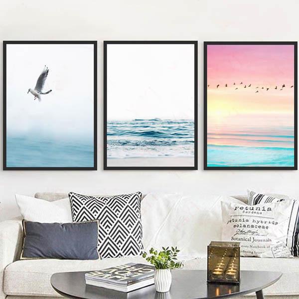 3枚セット 33×43cm アートパネル 枠付きフレーム絵画 夏 パラダイス