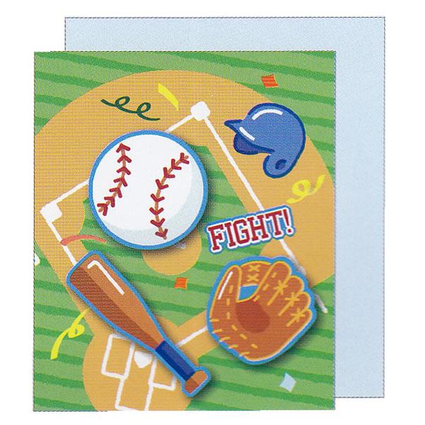 野球シルエットメッセージカード野球部活引退色紙寄せ書き卒団