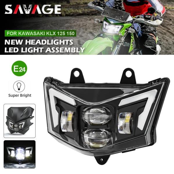 並行輸入品】 モトクロス用LEDヘッドライトアセンブリ DRLヘッドランプ