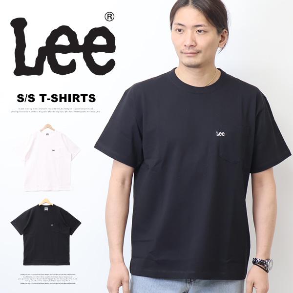 Lee（リー） ロゴ刺繍 胸ポケット 半袖Tシャツ メンズ レディース ユニ