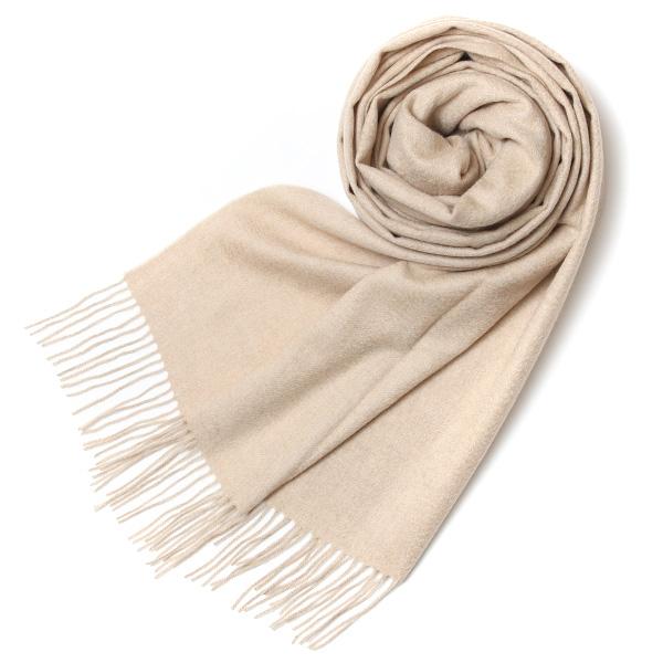 ストール 大判 200×70cm カシミヤ 100％ 日本企画 ブランド ベージュ