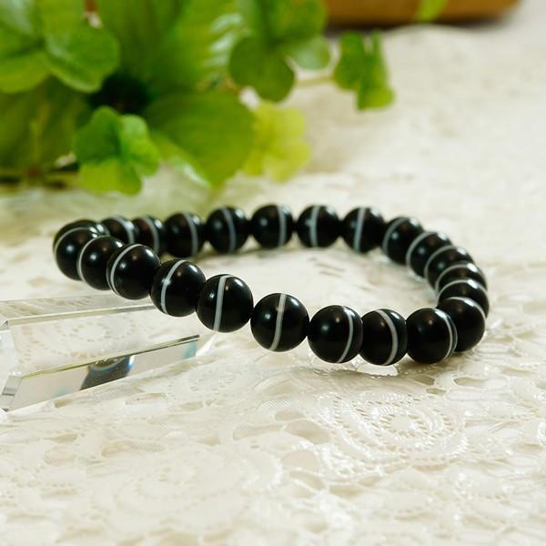 激レア！一線薬師天珠メノウ (薬師天 一線天) 8mm ブレスレット 送料