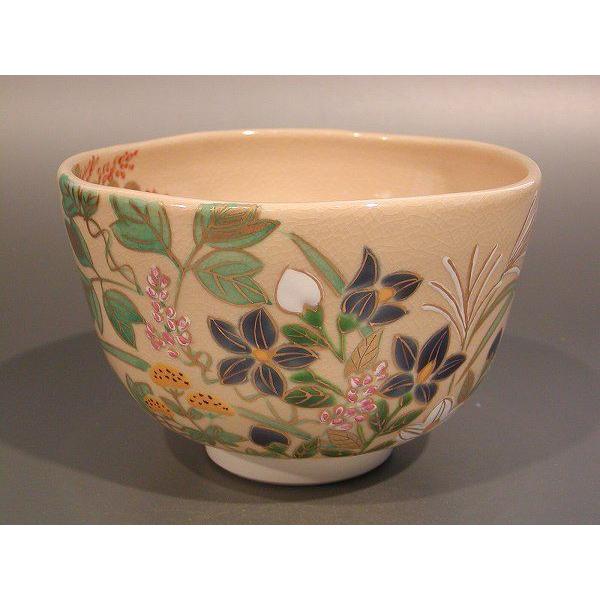 茶道具 抹茶茶碗 色絵 秋草、京焼 鈴木一点作 : 佐藤大観堂 - 通販