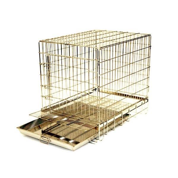 ハチコウ ステンレスケージM−FOP 短面扉470mm×610mm×H570mm 頑丈