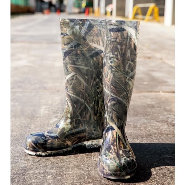 迷彩長靴 AZ-65902 24〜29cm 安全靴 迷彩柄 安全長靴 作業用