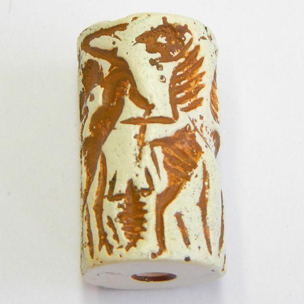 メソポタミア文明「闘争文の円筒印章」レプリカ（模型） : 上野科学社