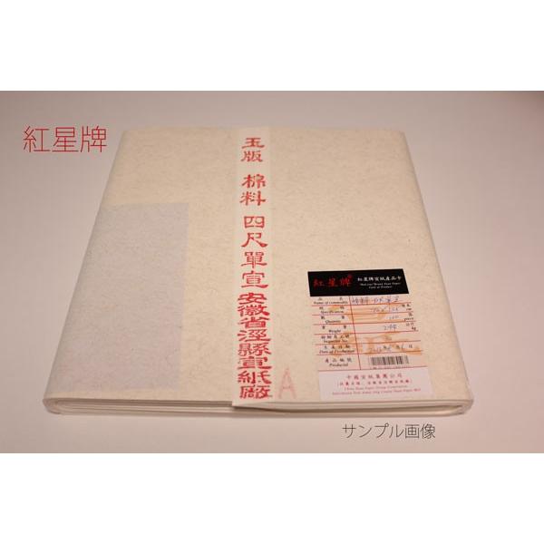 紅星 半切用紙 半切 書道 紅星牌 棉料単宣 条幅 中国紙 にじみ 35×135