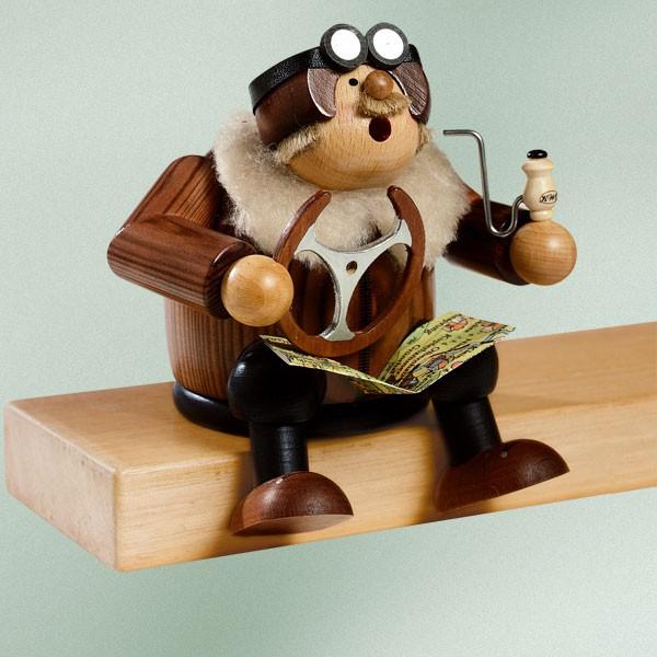 煙だし人形 パイロット（お香台）ドイツ伝統の木製品 コーン型のお香用