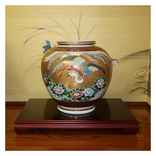 花瓶12】九谷焼 円窓花鳥 8号 大田健次郎 花瓶12】九谷焼 円窓花鳥 8号