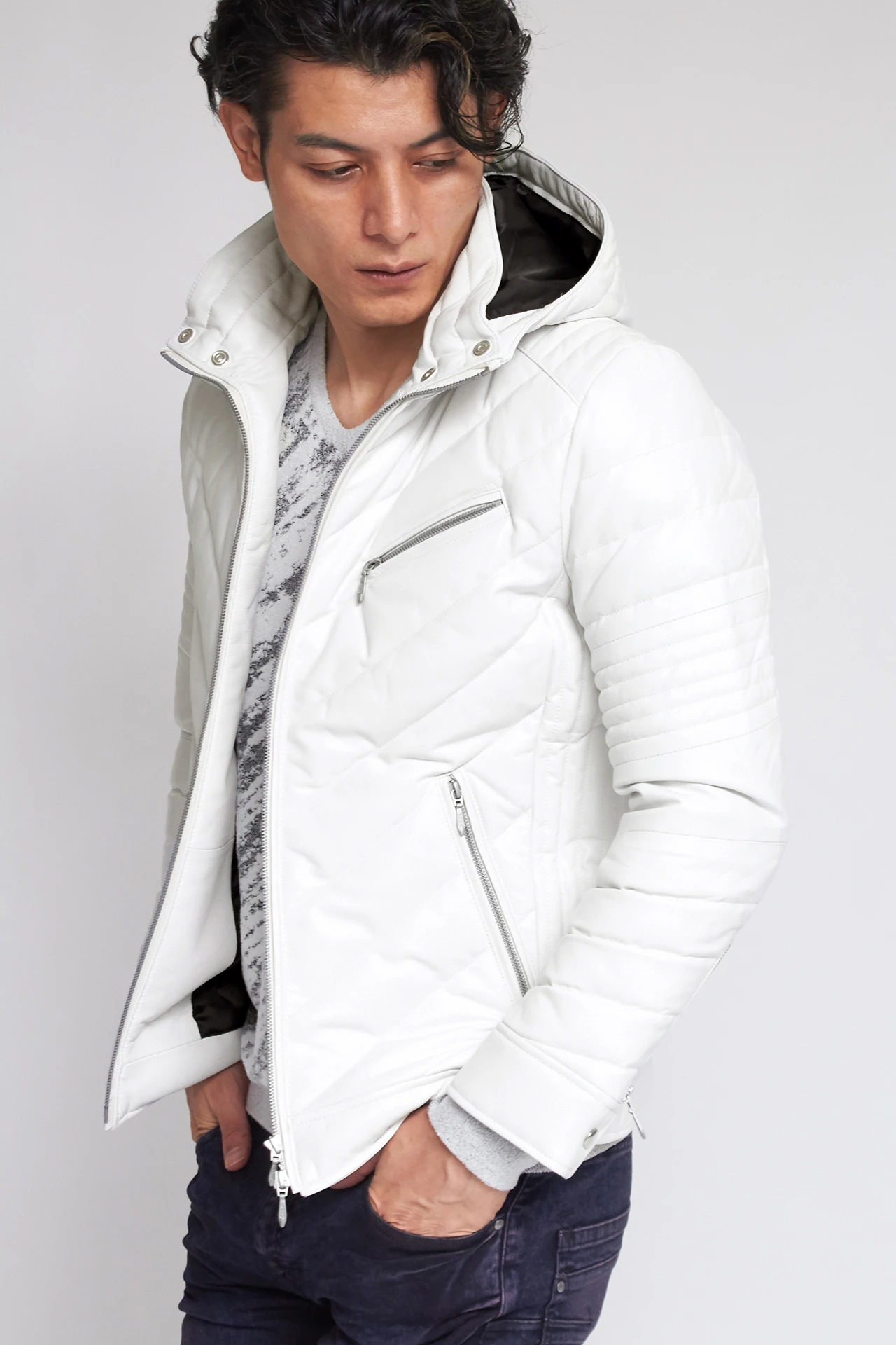 TORNADO MART∴シープレザーライダースフーディダウン / TORNADO MART