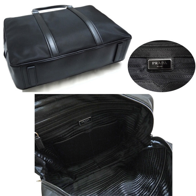 プラダ メンズ ブリーフケース(ビジネス書類バッグ) ナイロン 黒