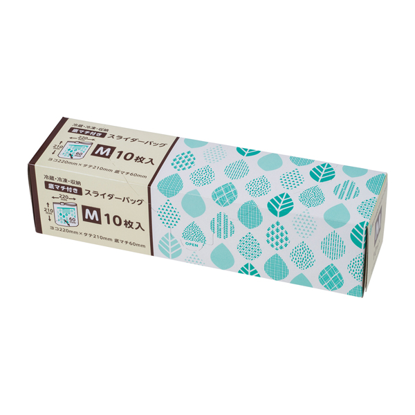 SLG02 スライダーバッグ 底マチ付き Mサイズ 透明 10枚 | 株式会社ジャ