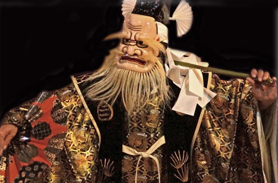 面 めん 備中神楽面 手名槌命 清巳作 吉備のおもて 荒