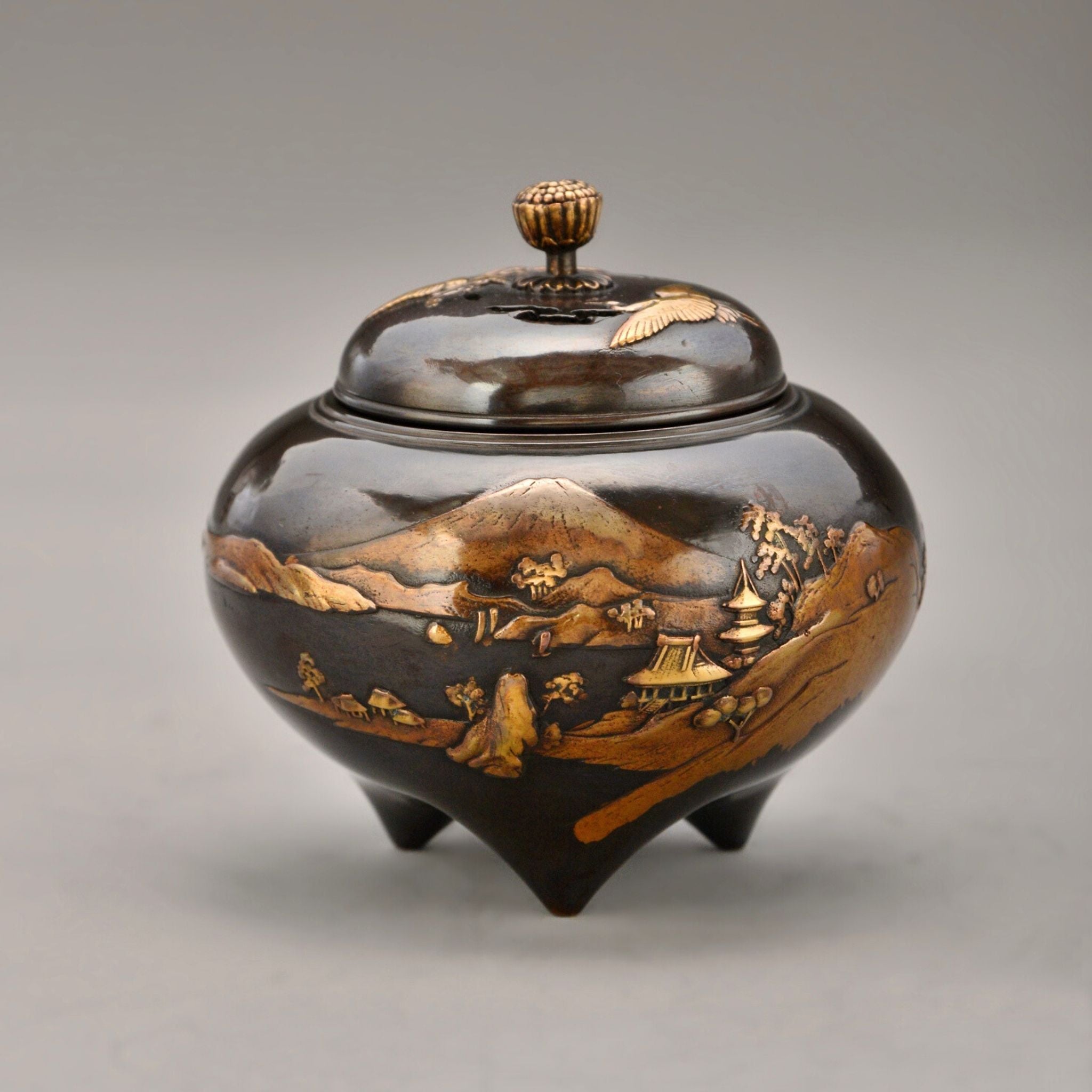 横石臥牛 現川焼 香炉 共箱付 臥牛窯 鶴 美品 Yahoo!オークション