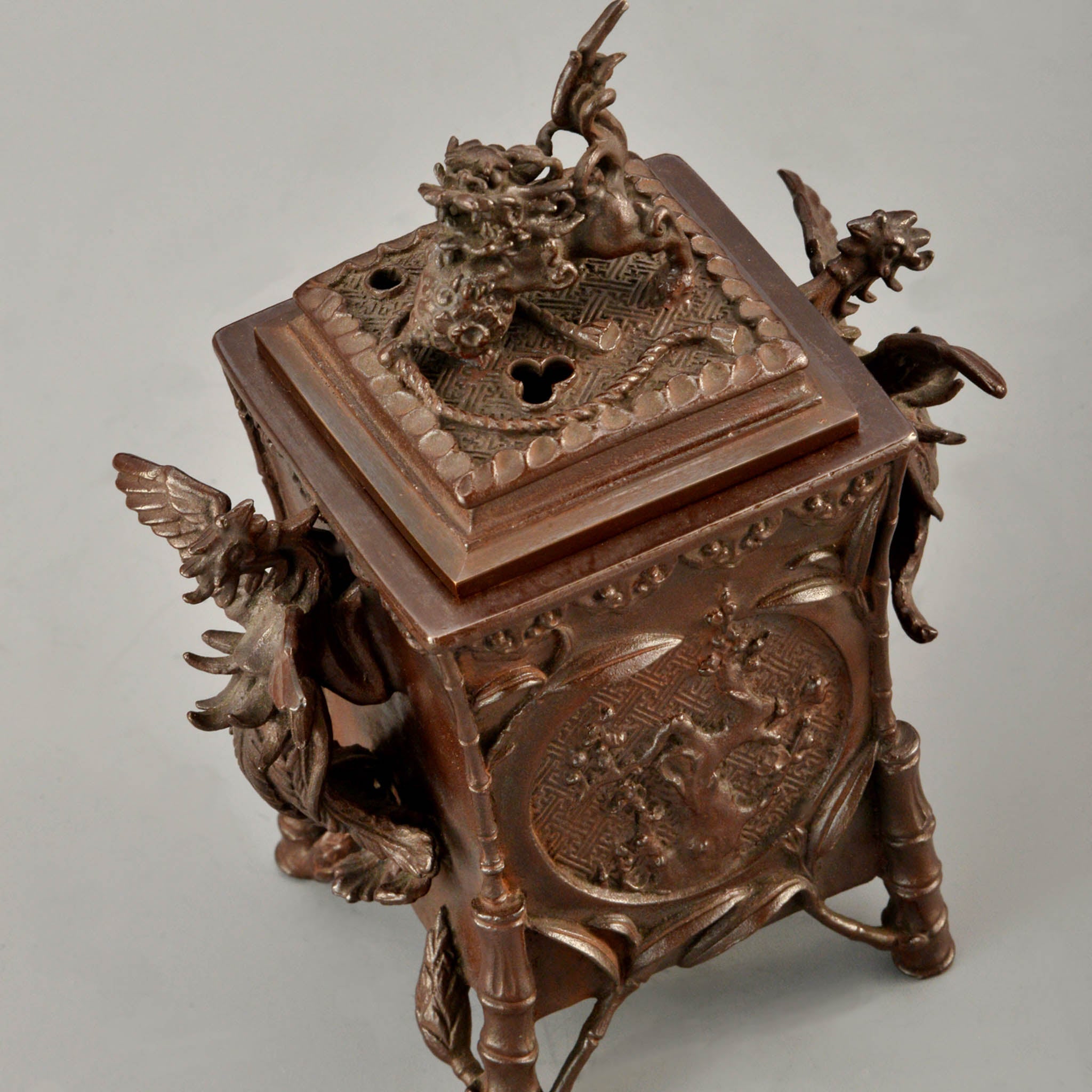 セール 銅器 千鶴香炉 茶道具 香道具 蓋置 工芸品 美術品 置物gy1216