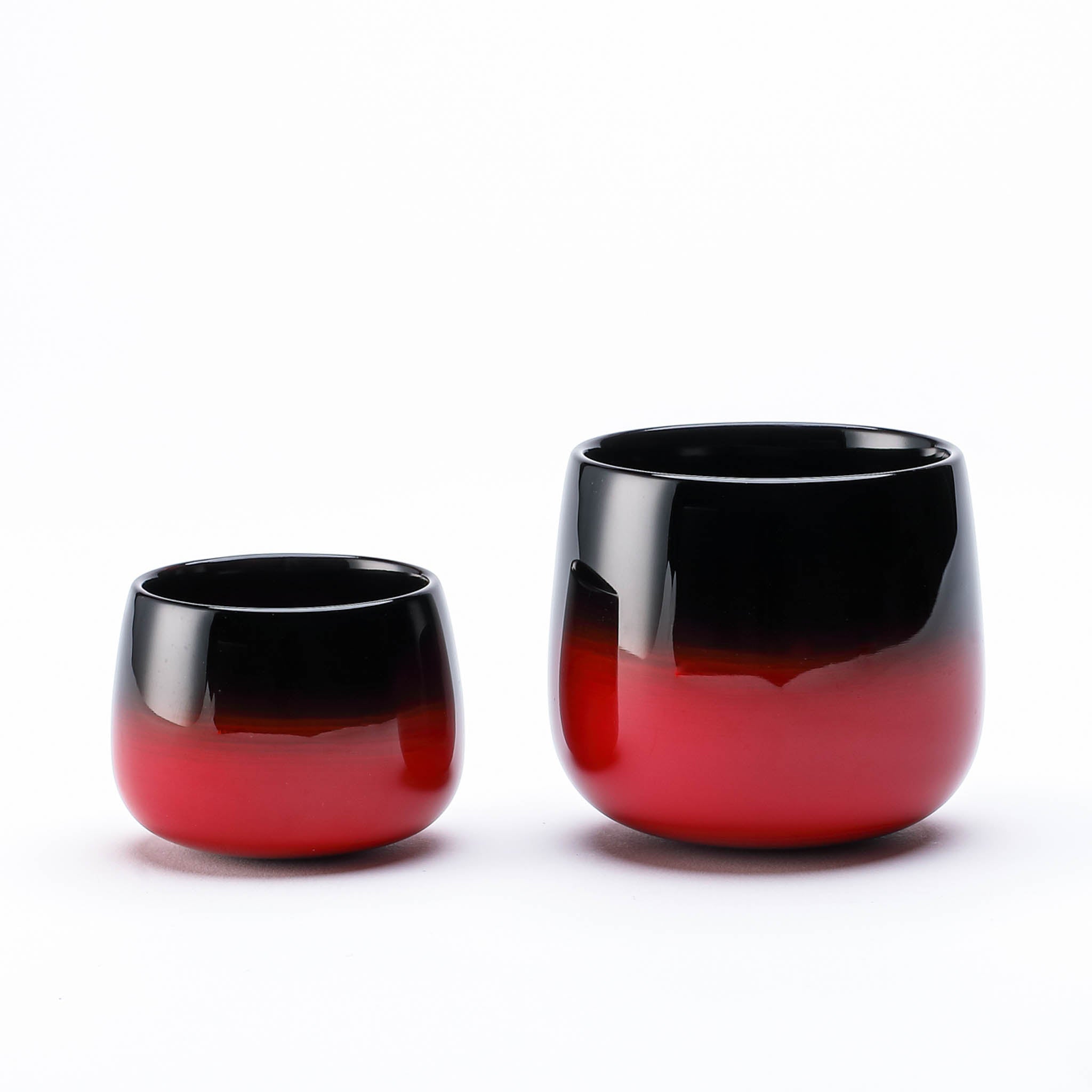 輪島塗 | ゆらりカップ 大 | 黒赤ぼかし | 田谷漆器店【ご納品まで