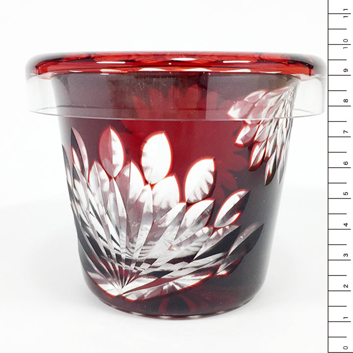 江戸ガラス 型吹き 菊形盃 猪口 江戸ガラス 型吹き 菊形盃 猪口 江戸