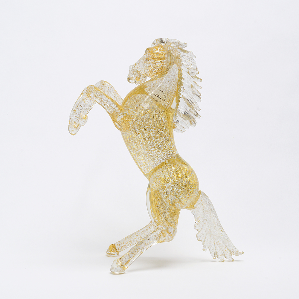 希少】ベネチアングラス MURANO ムラーノ 馬 置物 ヴェネチアングラス
