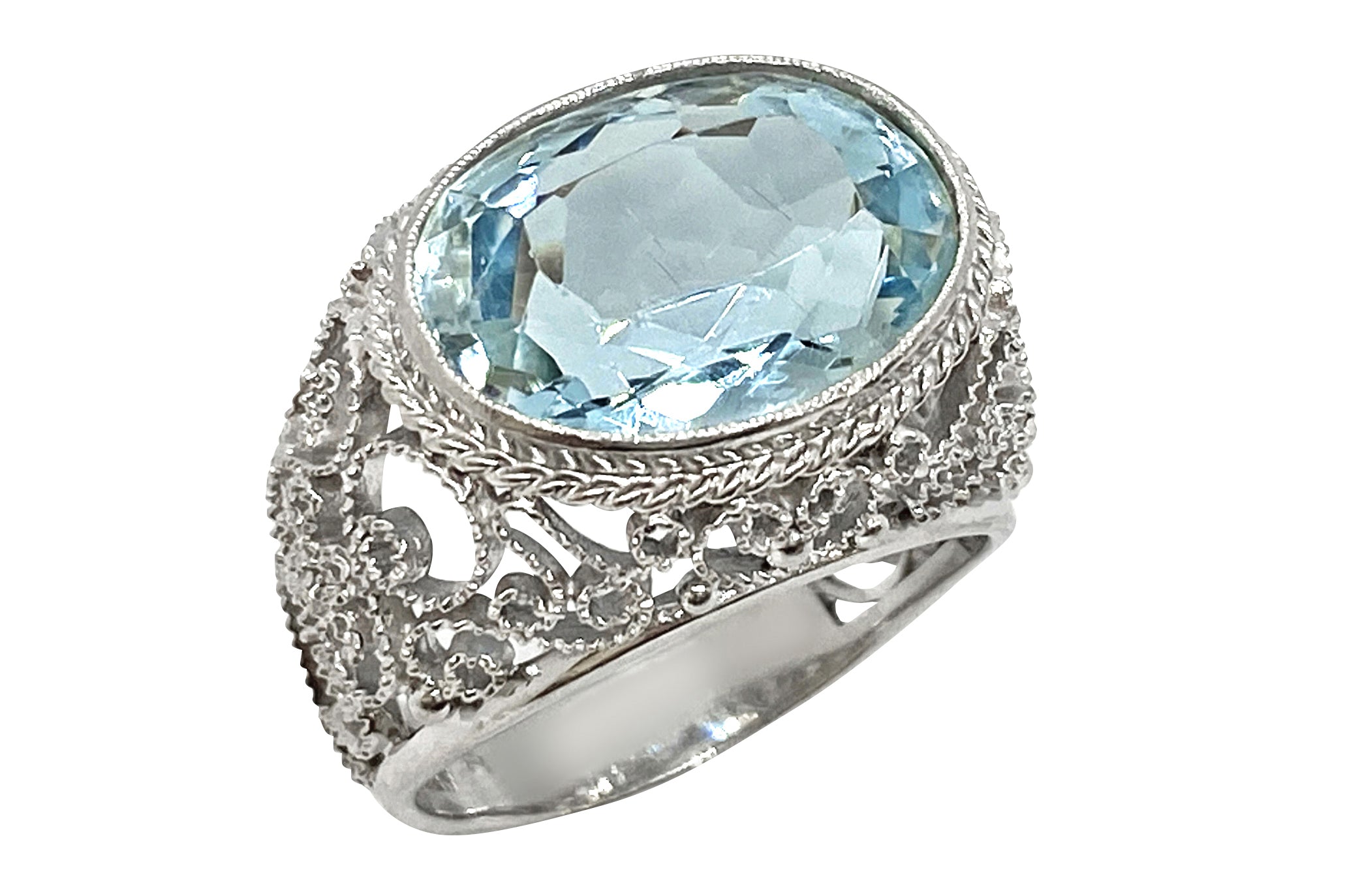 究極品質 海の精霊の宝物 幻のエンジェルローズアクアマリン 14㎜大