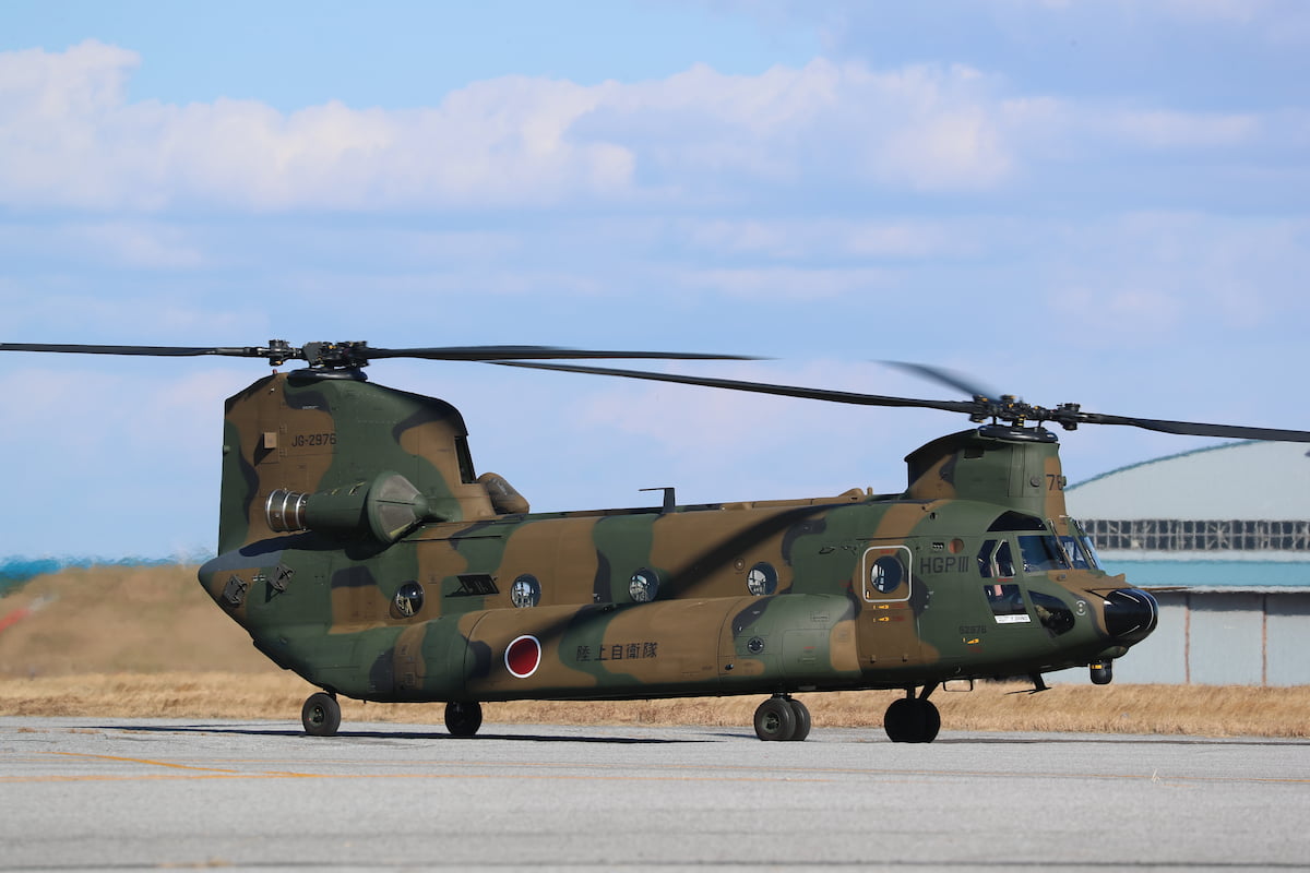 陸上自衛隊 後方支援航空 CH-47J＋OH-6D 2機セット. Ln491 陸上自衛隊