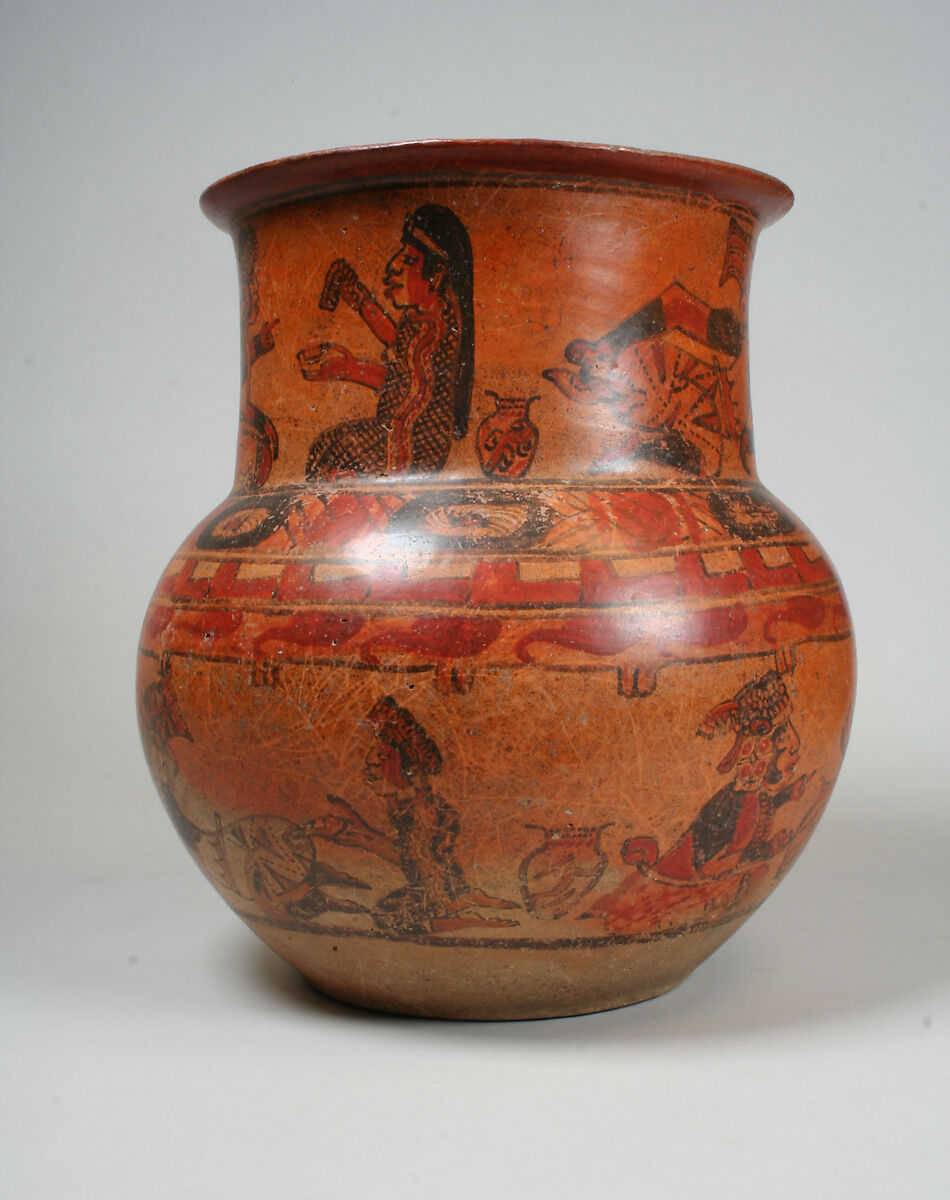 儀式の場面模様壺 Jar, Ritual Scenes】メキシコ‐メソアメリカ‐マヤ文化